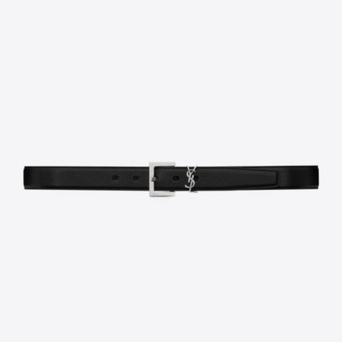 유럽직배송 입생로랑 SAINT LAURENT Monogram belt in black leather 554773BRM0Y1000