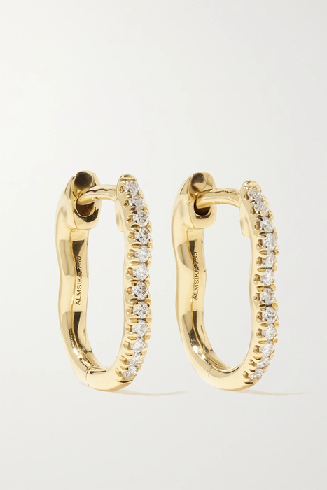 유럽직배송 ALMASIKA 18-karat gold diamond earrings 20346390235909625