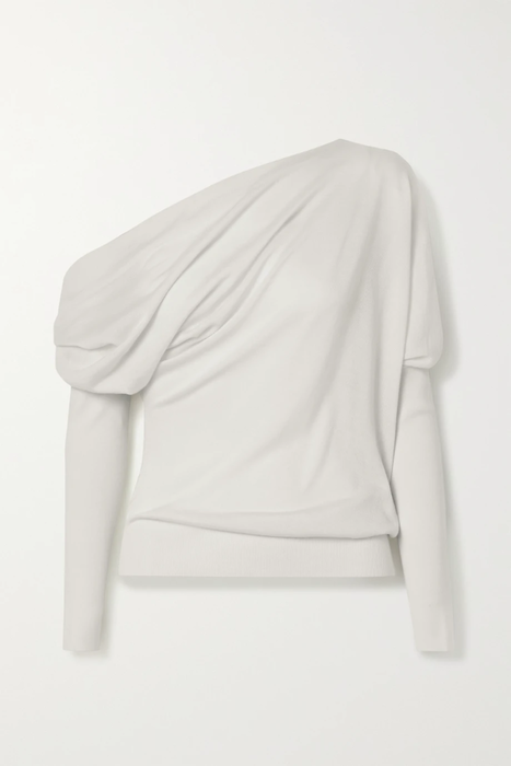 유럽직배송 톰포드 TOM FORD One-shoulder cashmere and silk-blend sweater 17957409490182444