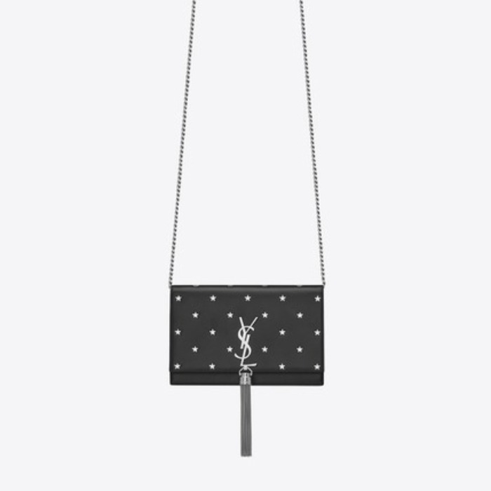 유럽직배송 입생로랑 SAINT LAURENT KATE chain wallet with tassel in smooth leather embossed with little stars  4521590O7GN1054