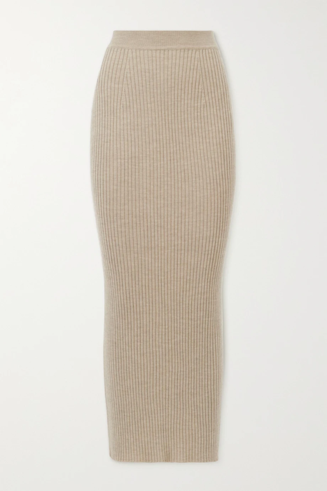 유럽직배송 끌로에 스커트 CHLOÉ Ribbed wool and cashmere-blend maxi skirt 33258524072105378