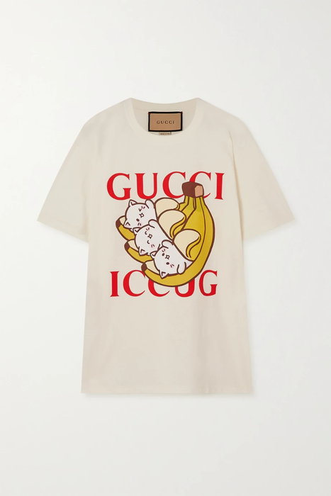 유럽직배송 구찌 GUCCI + Bananya oversized printed cotton-jersey T-shirt 31840166392414300