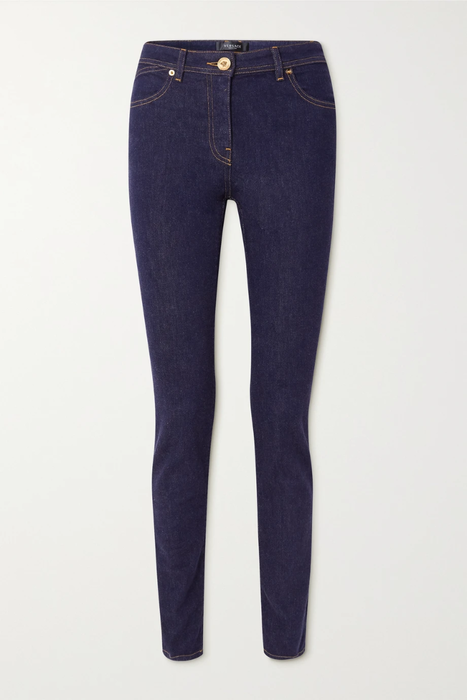 유럽직배송 베르사체 청바지 VERSACE Printed stretch-denim straight-leg jeans 25185454456061646