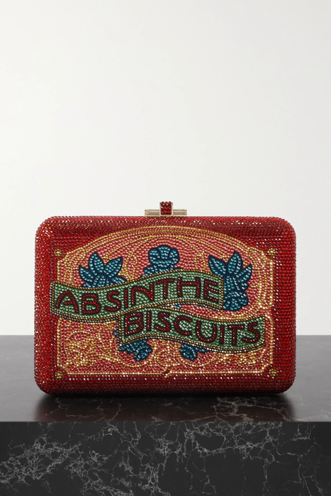 유럽직배송 JUDITH LEIBER COUTURE Absinthe Biscuits crystal-embellished gold-tone clutch 17411127377153360
