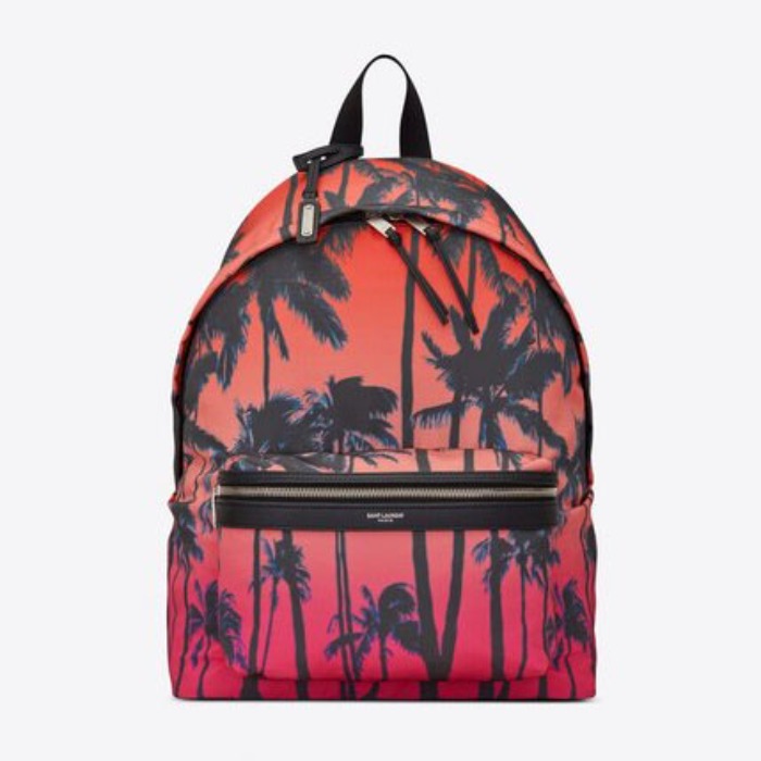 유럽직배송 입생로랑 SAINT LAURENT CITY backpack in dip-dye palm-print nylon 534967HZT2F5569