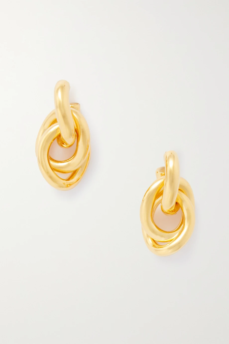 유럽직배송 발렌시아가 BALENCIAGA Loop Triple gold-tone hoop earrings 13452677152979386