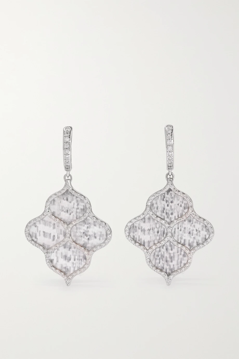 유럽직배송 보고시안 귀걸이 BOGHOSSIAN 18-karat white gold, titanium fiber and diamond earrings 25185454456295903