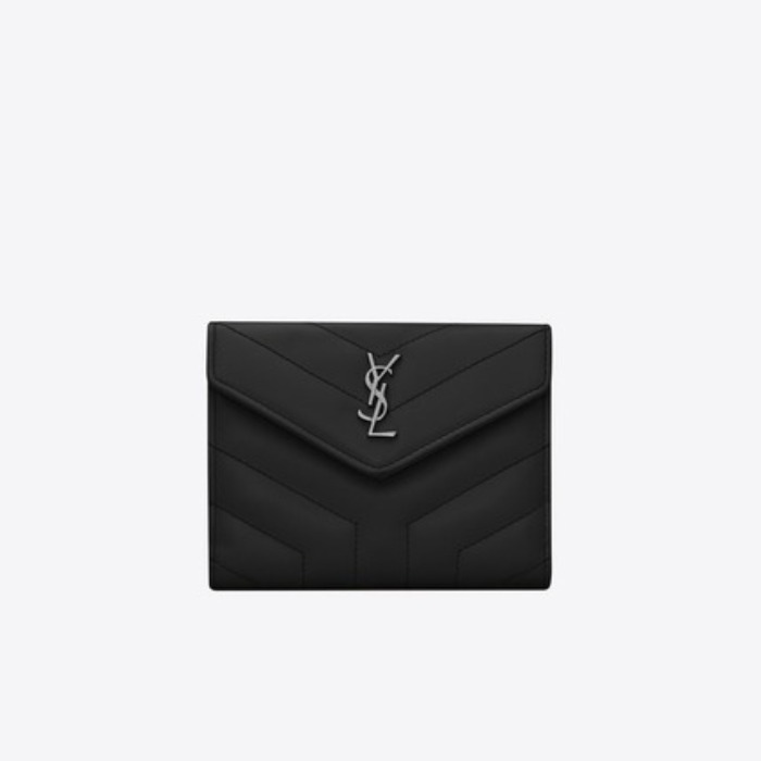 유럽직배송 입생로랑 SAINT LAURENT Loulou compact wallet in matelassé &quot;y&quot; leather 5049650J4061000