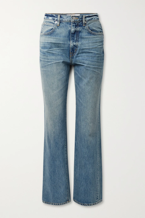유럽직배송 실버레이크 SLVRLAKE + NET SUSTAIN London distressed high-rise straight-leg jeans 11452292646140935