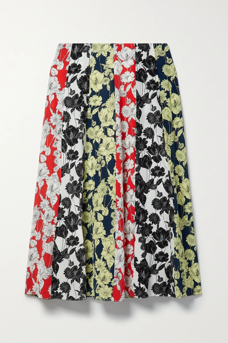 유럽직배송 제이슨우 스커트 JASON WU Floral-print silk crepe de chine midi skirt 25185454456040411