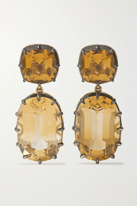 유럽직배송 프레드레이튼 귀걸이 FRED LEIGHTON Collection sterling silver-topped 18-karat gold citrine earrings 17428787258757915