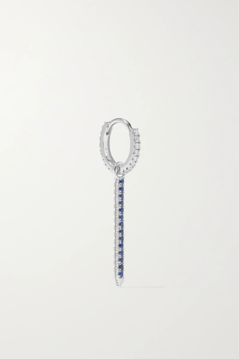 유럽직배송 마리아타쉬 싱글 귀걸이 MARIA TASH Eternity Bar 6.5mm 18-karat white gold, diamond and sapphire single hoop earring 13452677150102201