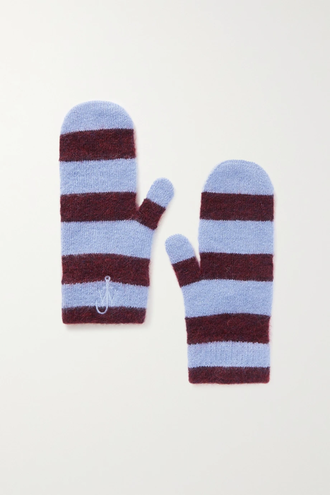 유럽직배송 JW앤더슨 JW ANDERSON Embroidered striped knitted mittens 22250442026357330
