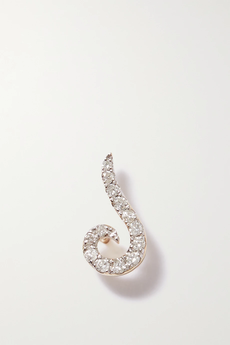 유럽직배송 ANISSA KERMICHE Swirl Stud gold diamond single earring 16114163151002916