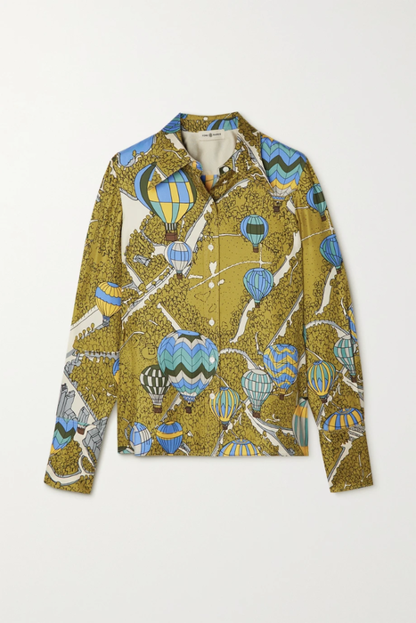 유럽직배송 토리버치 셔츠 TORY BURCH Printed silk-twill shirt 25185454455909150