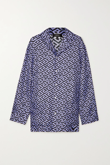 유럽직배송 베르사체 파자마 셔츠 VERSACE Printed silk-twill pajama shirt 25185454455729428