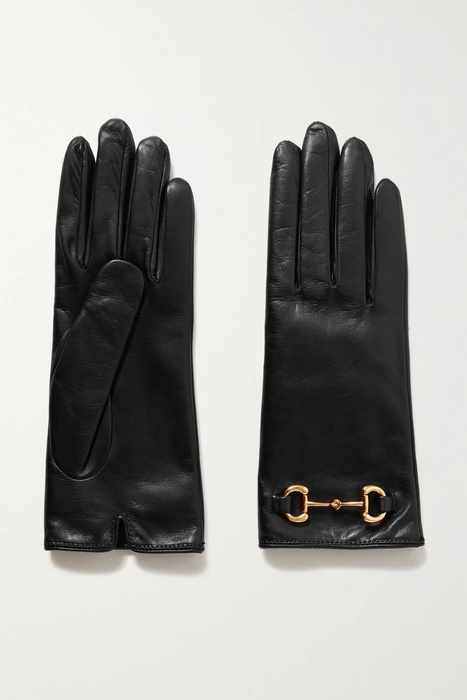 유럽직배송 구찌 GUCCI Horsebit-detailed leather gloves 29419655932625088