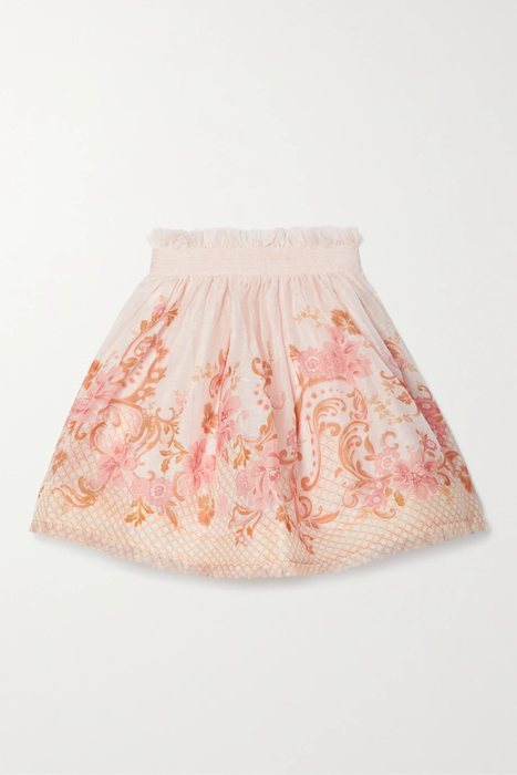 유럽직배송 짐머만 미니스커트 ZIMMERMANN Postcard floral-print silk and linen-blend mini skirt 25185454456235622