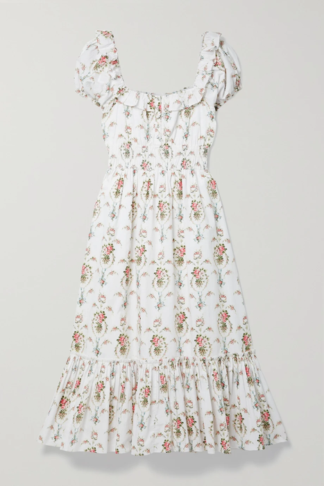 유럽직배송 러브샤크팬시 원피스 LOVESHACKFANCY Terrence ruffled floral-print cotton-poplin midi dress 24772899113598248