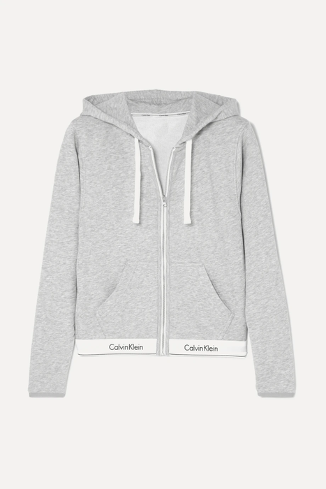 유럽직배송 캘빈클라인 후드집업 CALVIN KLEIN Cotton-blend jersey hoodie 210640033535