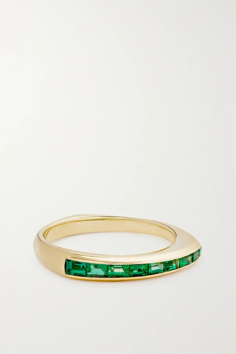 유럽직배송 STEPHEN WEBSTER CH₂ 18-karat gold emerald ring 27086482324504449