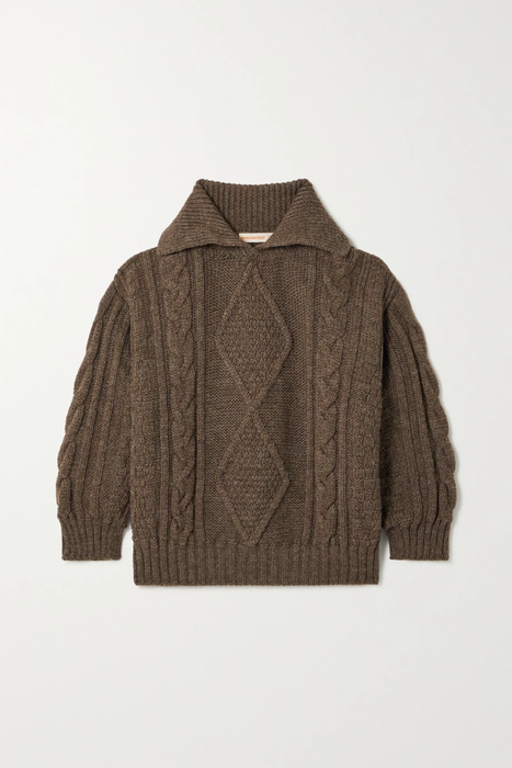 유럽직배송 &amp;DAUGHTER + NET SUSTAIN Kesh cable-knit wool sweater 16114163150625256
