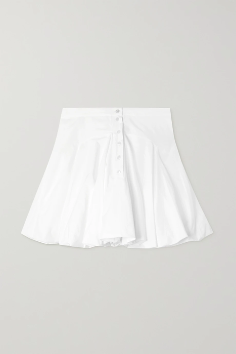 유럽직배송 알라이아 미니스커트 ALAÏA Gathered cotton-poplin mini skirt 31840166391949397