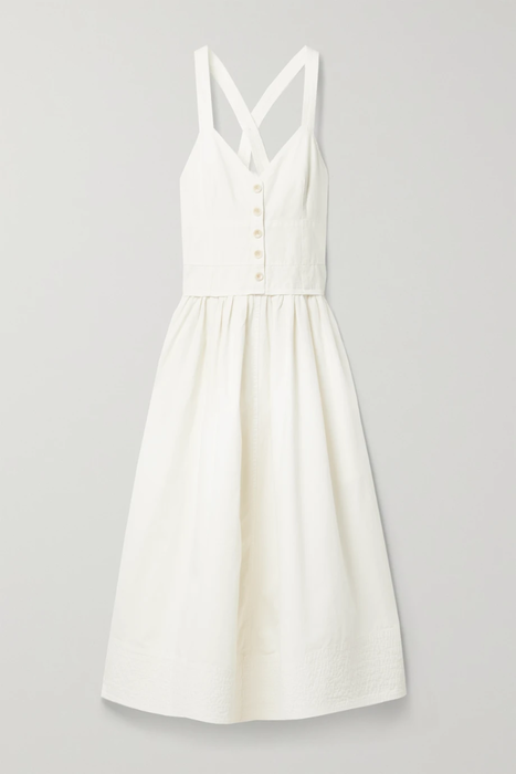 유럽직배송 프로엔자슐러화이트라벨 PROENZA SCHOULER WHITE LABEL Cotton-canvas midi dress 11452292646092642