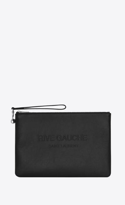유럽직배송 입생로랑 클러치백 SAINT LAURENT rive gauche zipped pouch in smooth leather 581369CWTFE1000