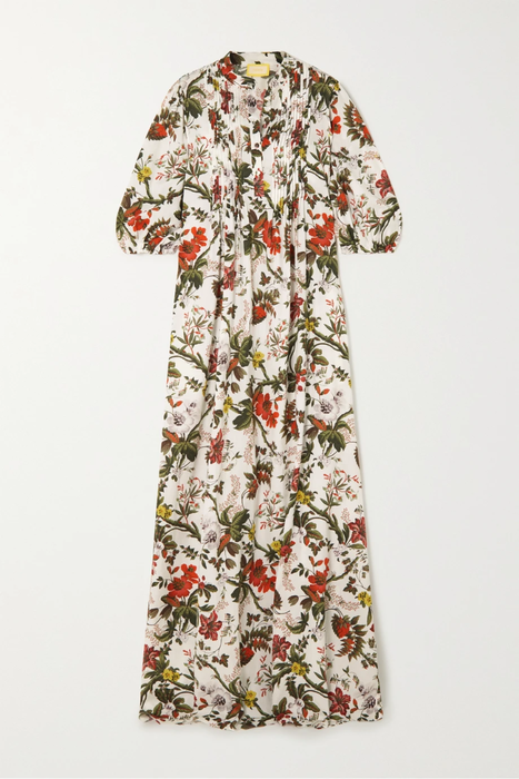 유럽직배송 에르뎀 원피스 ERDEM Mustique pintucked floral-print cotton-poplin maxi shirt dress 25185454455602791
