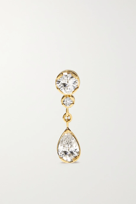 유럽직배송 소피빌리브라헤 싱글 귀걸이 SOPHIE BILLE BRAHE Goutte 18-karat gold diamond single earring 10163292708173500