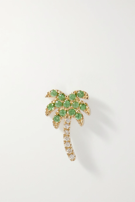 유럽직배송 ROXANNE FIRST Rocky&#039;s Palm Tree gold, garnet and diamond single earring 13452677152981548