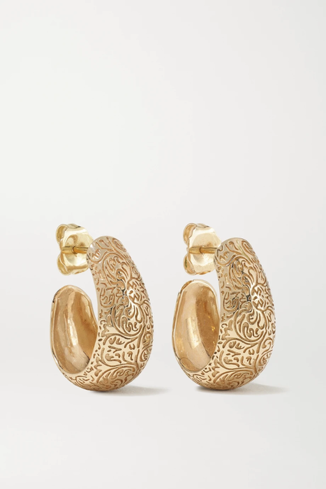 유럽직배송 LARKSPUR &amp; HAWK Illustrated Arbor Bombay 14-karat gold hoop earrings 46353151655903798