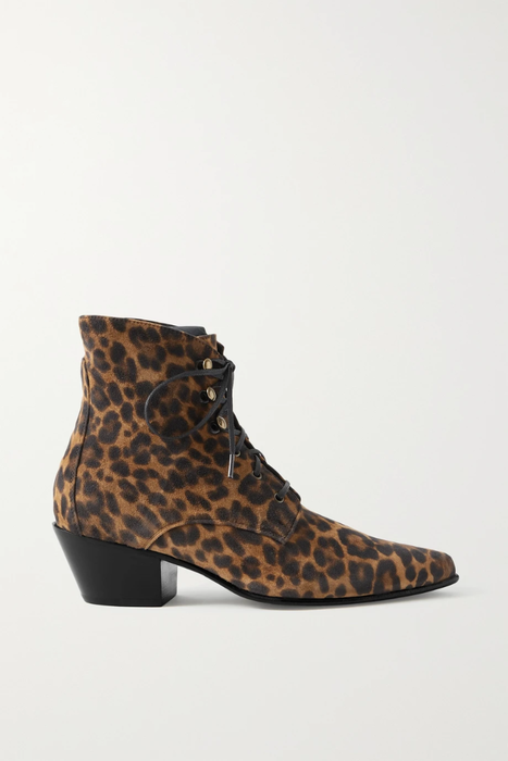 유럽직배송 생로랑 SAINT LAURENT Jack leopard-print suede ankle boots 17411127376036241