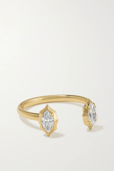 유럽직배송 제이드트라우 반지 JADE TRAU Maverick 18-karat gold diamond ring 24772899113066941