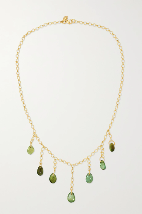 유럽직배송 피파스몰 목걸이 PIPPA SMALL 18-karat gold tourmaline necklace 25185454456841621