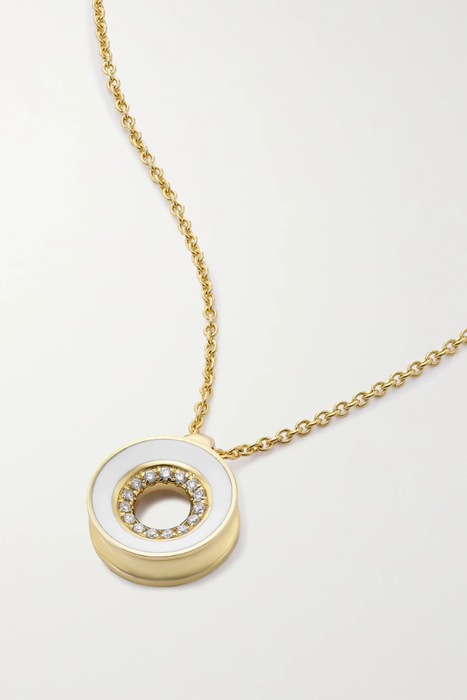 유럽직배송 STATE PROPERTY Rinzo 18-karat gold, enamel and diamond necklace 13452677152881631