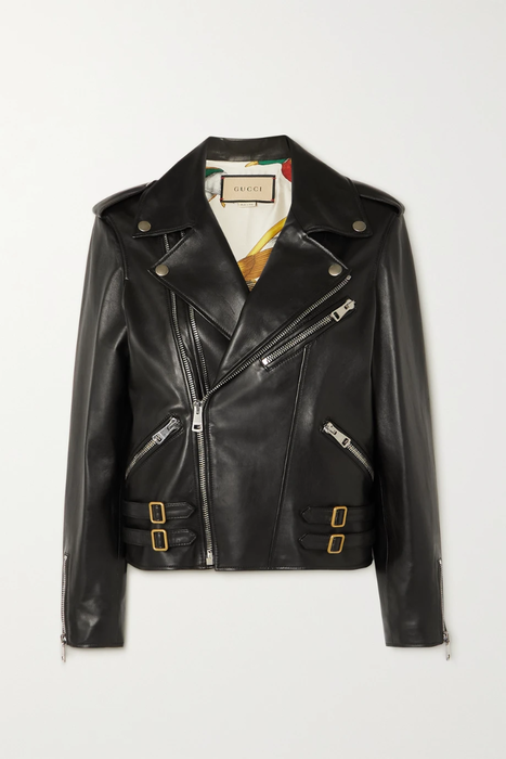 유럽직배송 구찌 GUCCI Leather biker jacket 31840166392414517