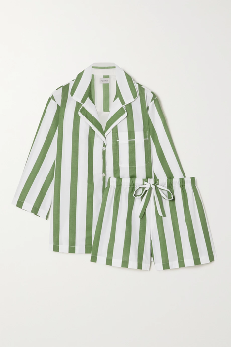 유럽직배송 HONNA Striped cotton-voile pajama set 28941591746158833