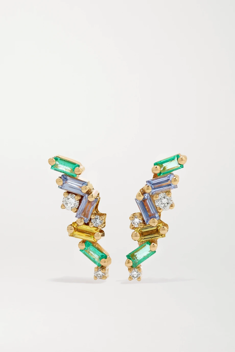 유럽직배송 수잔케일런 귀걸이 SUZANNE KALAN 18-karat gold multi-stone earrings 18706561955849061