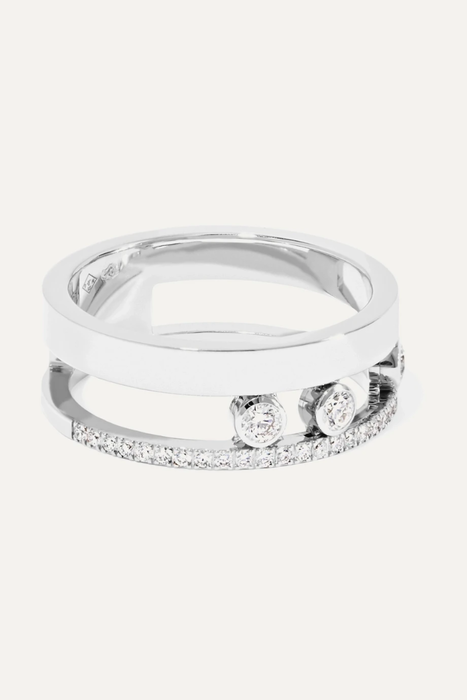 유럽직배송 메시카 반지 MESSIKA Move Romane 18-karat white gold diamond ring 665933302387302