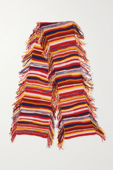 유럽직배송 끌로에 CHLOÉ Fringed striped cashmere and wool-blend scarf 15546005222041816
