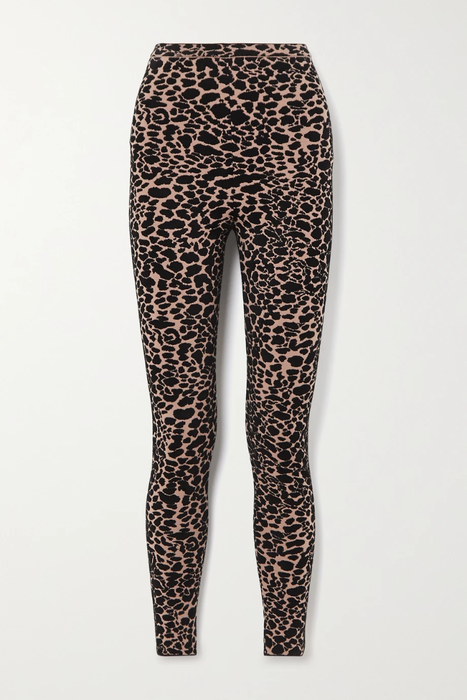 유럽직배송 알라이아 ALAÏA Leopard jacquard-knit leggings 31432202865025829