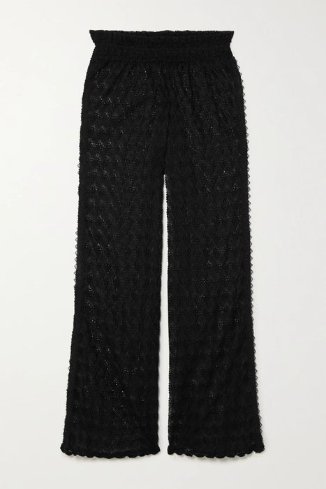 유럽직배송 웨이마리 팬츠 WAIMARI + NET SUSTAIN Provenzal scalloped crochet-knit wide-leg pants 27086482324418662