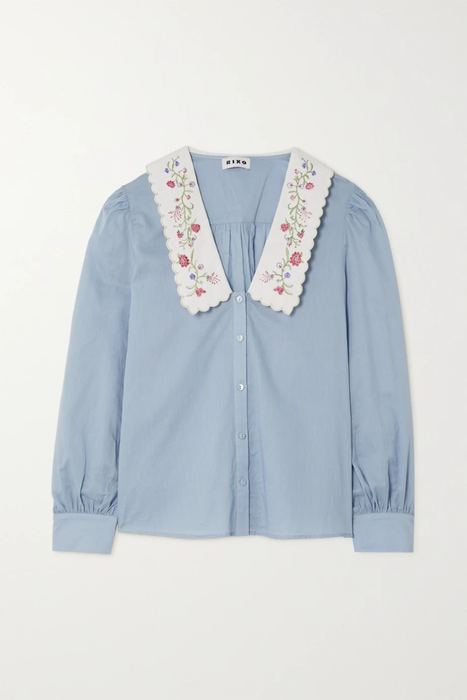 유럽직배송 릭소 RIXO Lila embroidered cotton blouse 24772899113154630