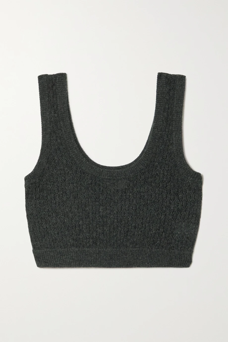 유럽직배송 르카샤 LE KASHA Bienne cropped pointelle-knit organic cashmere top 29419655932420030