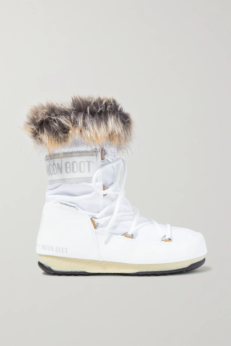 유럽직배송 문부츠 MOON BOOT Monaco faux fur-trimmed shell and faux leather snow boots 17428787259404294