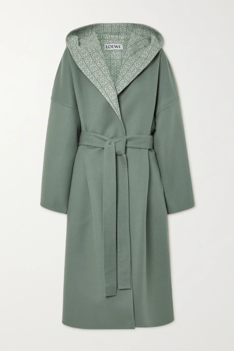 유럽직배송 로에베 코트 LOEWE Hooded belted wool-jacquard coat 22250442026200927