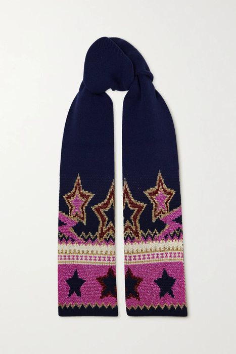 유럽직배송 파코라반 PACO RABANNE Stardust Fair Isle metallic knitted scarf 25185454455759978