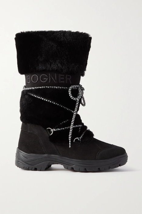유럽직배송 보그너 BOGNER Alta Badia embroidered suede and shearling snow boots 15546005222003660